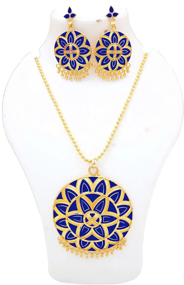 Assamese_Traditional_Blue_Colour_Japi_Jewellery_Set_For_Women